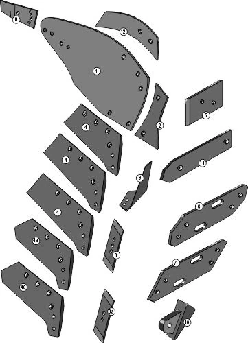 Explosionszeichnung Grégoire Besson Pflugkörper Typ B2-Nr.5AR5H